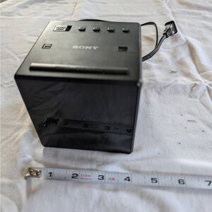Sony Black Cube Clock Radio with Front Display